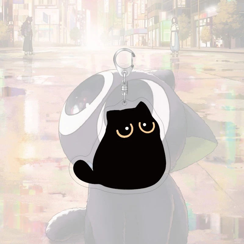 Móc khóa: mèo đen mơ màng